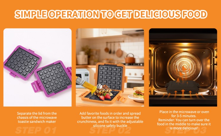 Silicone microwave waffle maker tray heat resistant material close view