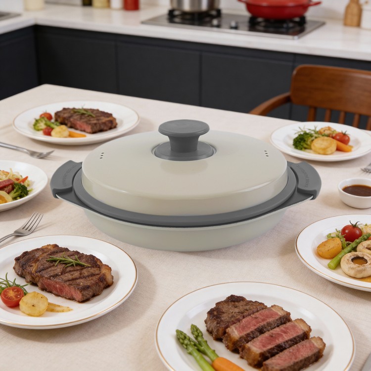 Microwave Grill Multi-Pot untuk Memasak Rendah Minyak dan Penyediaan Hidangan